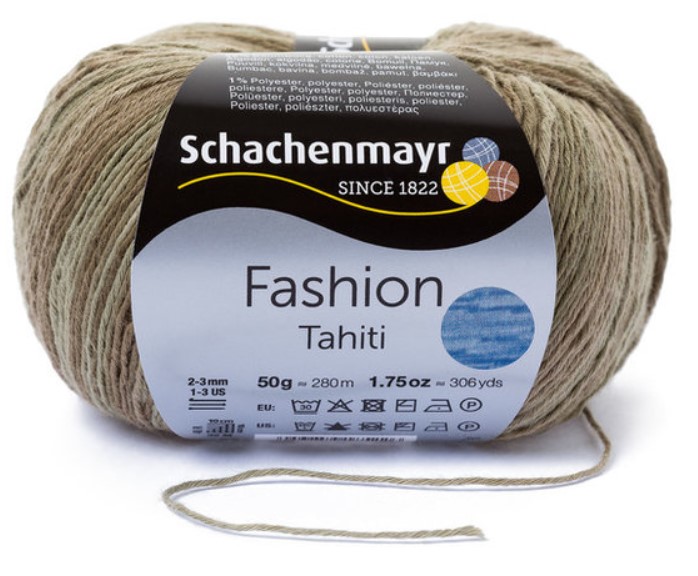 

Пряжа SCHACHENMAYR 9811776 Tahiti 7630 бежевый, зелёный, коричневый, Tahiti