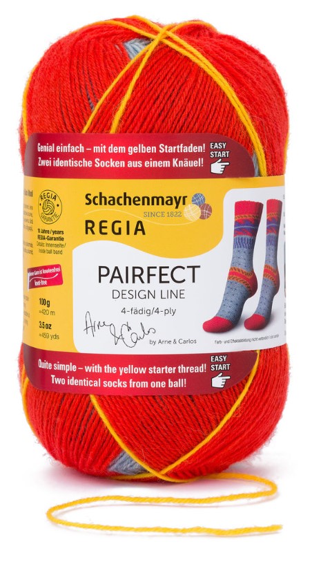 

Пряжа SCHACHENMAYR 9801270 Regia Design Line 9092 серый, красный, Regia Design Line