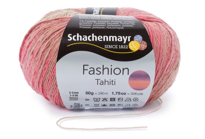 

Пряжа SCHACHENMAYR 9811776 Tahiti 7689 розовый, бежевый, Tahiti