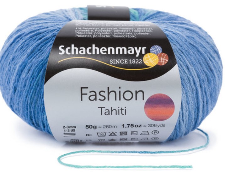 

Пряжа SCHACHENMAYR 9811776 Tahiti 7691 зеленый, желтый, Голубой, Tahiti