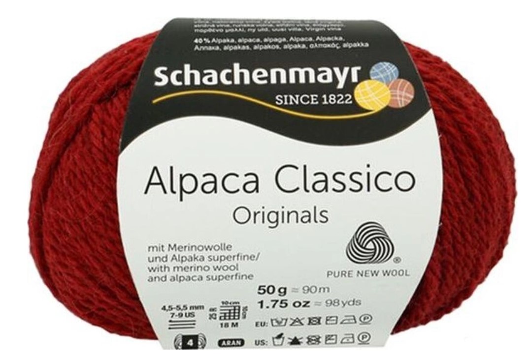 фото Пряжа schachenmayr 9807369 alpaca classico рубиновый 00030