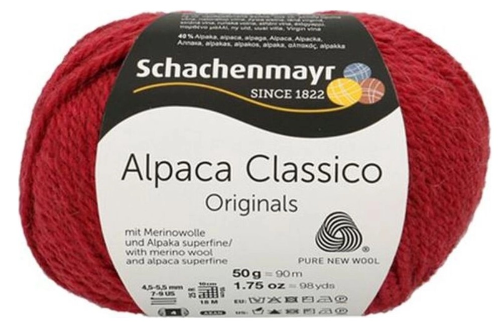 фото Пряжа schachenmayr 9807369 alpaca classico малиновый 00035