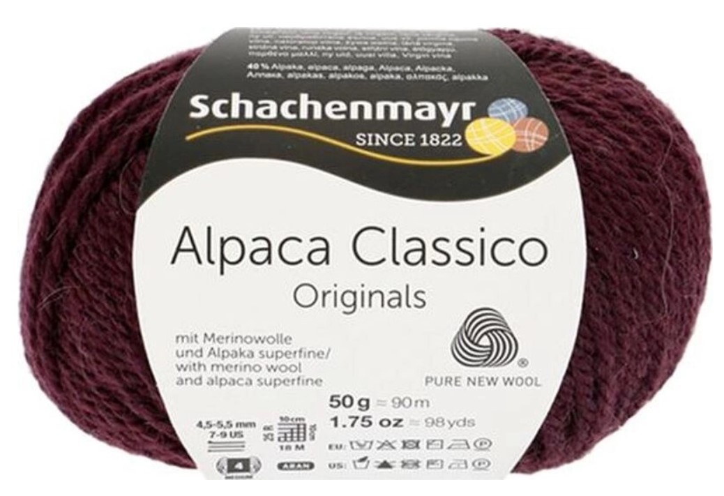 фото Пряжа schachenmayr 9807369 alpaca classico баклажан 00049