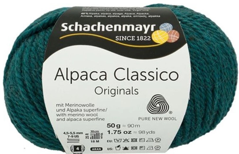 фото Пряжа schachenmayr 9807369 alpaca classico сине-зеленый 00065