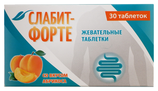 Аклен Слабит-Форте таблетки жевательные 500 мг Абрикос 30 шт.