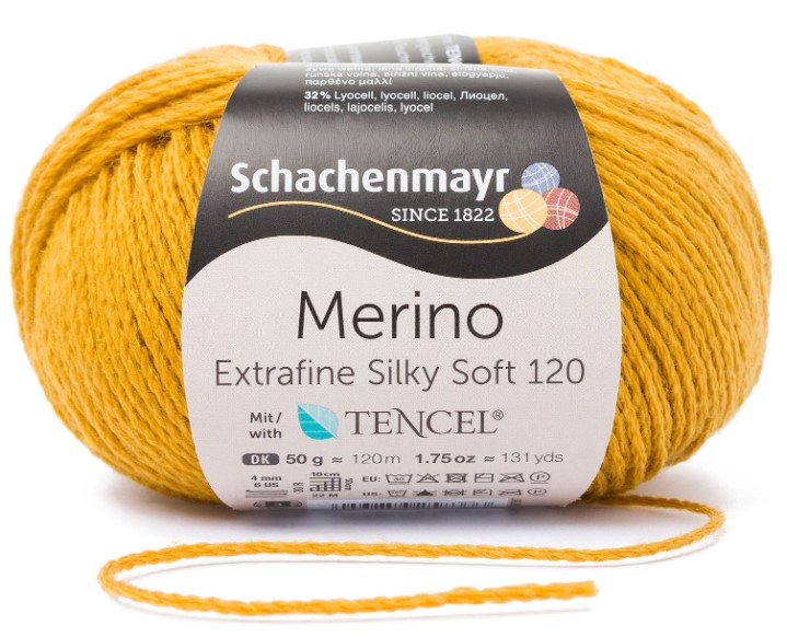 фото Пряжа schachenmayr 9807567 merino extrafine silky soft 120 00520 оранжевый