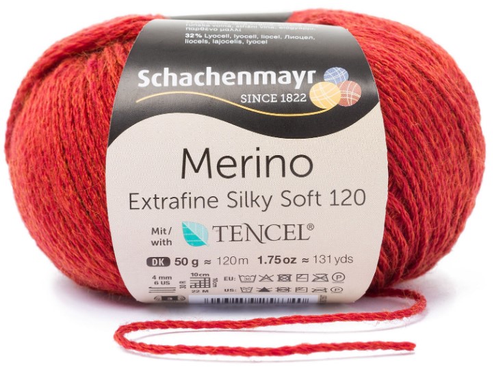 

Пряжа "Schachenmayr. Merino Extrafine Silky Soft 120", 120 м, 50 г, цвет: 00524