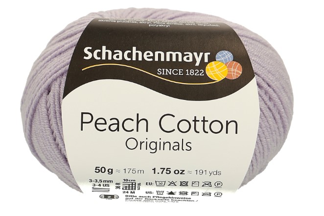 фото Пряжа schachenmayr 9807371 peach cotton лиловый 00145