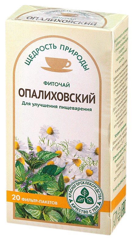 Чай Опалиховский [фильтр-пакеты 2 г] N20, Щедрость Природы  - купить