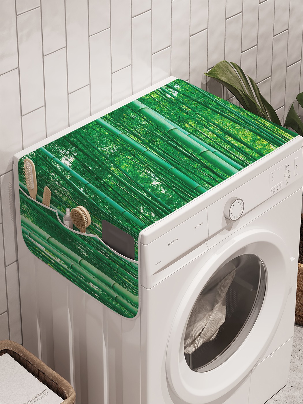 фото Органайзер "непроходимый бамбук" на стиральную машину, 45x120 см ambesonne