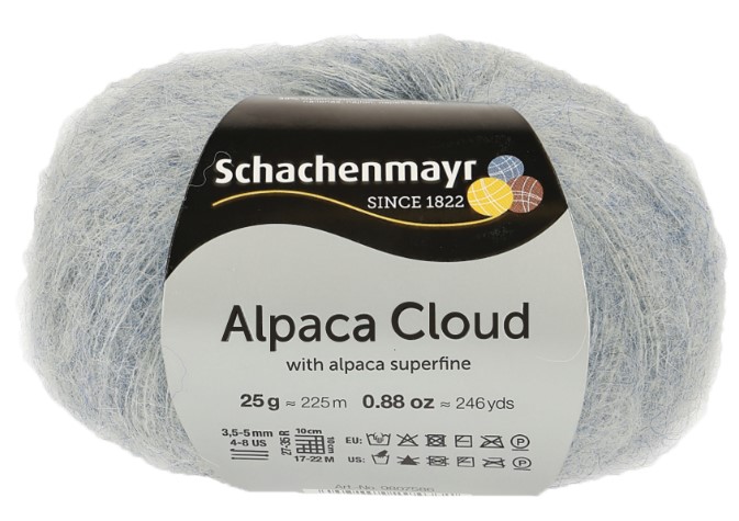 

Пряжа SCHACHENMAYR 9807586 Alpaca Cloud 00052 голубой, Alpaca Cloud