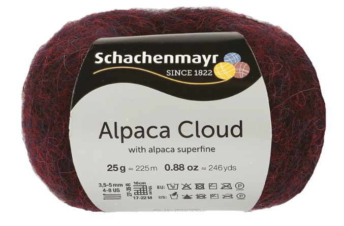 

Пряжа SCHACHENMAYR 9807586 Alpaca Cloud 00032 винный, Alpaca Cloud