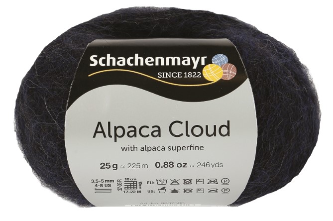 фото Пряжа schachenmayr 9807586 alpaca cloud 00050 темно-синий