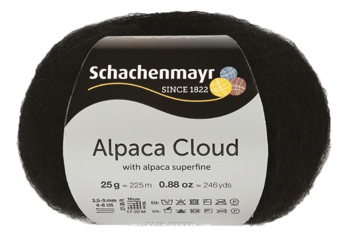 

Пряжа SCHACHENMAYR 9807586 Alpaca Cloud 00099 черный, Alpaca Cloud