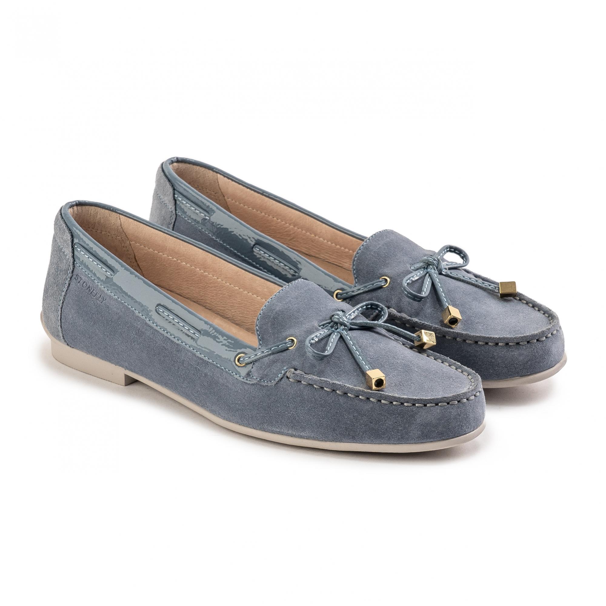 фото Мокасины женские stonefly capri iii 1 velour 210797 голубые 37 eu