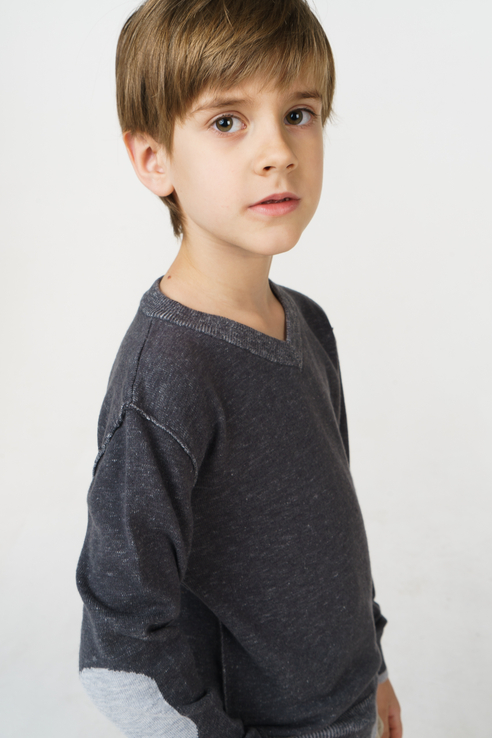 фото Джемпер для мальчика ido, цв.серый, р-р 128