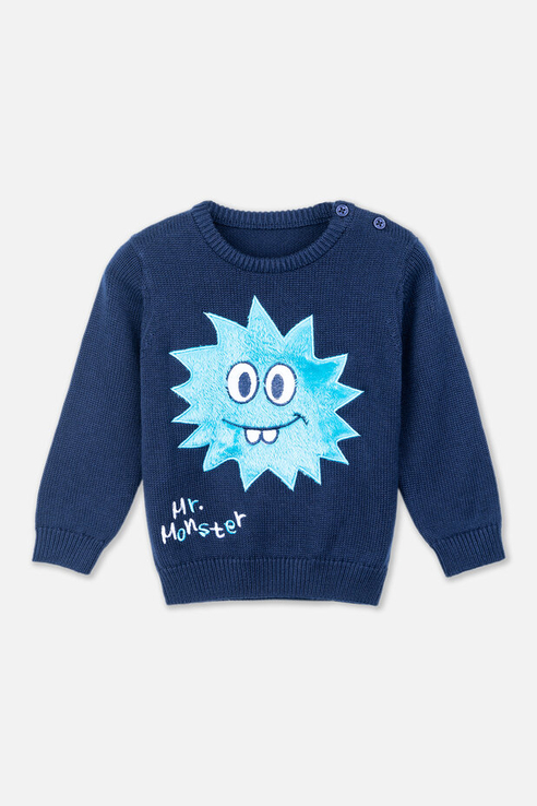 

Джемпер для мальчика PlayToday, цв.синий, р-р 74, 397158