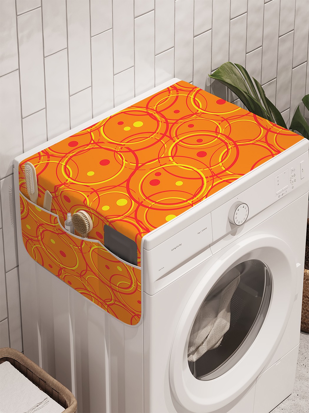 фото Органайзер "пузырчатый слой" на стиральную машину, 45x120 см ambesonne