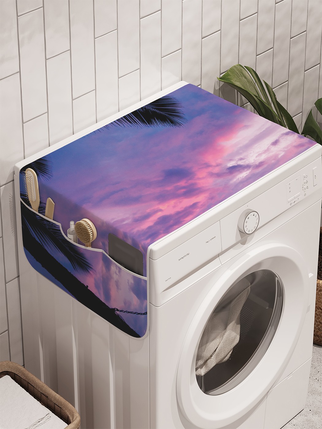 фото Органайзер "пляжный лежак" на стиральную машину, 45x120 см ambesonne