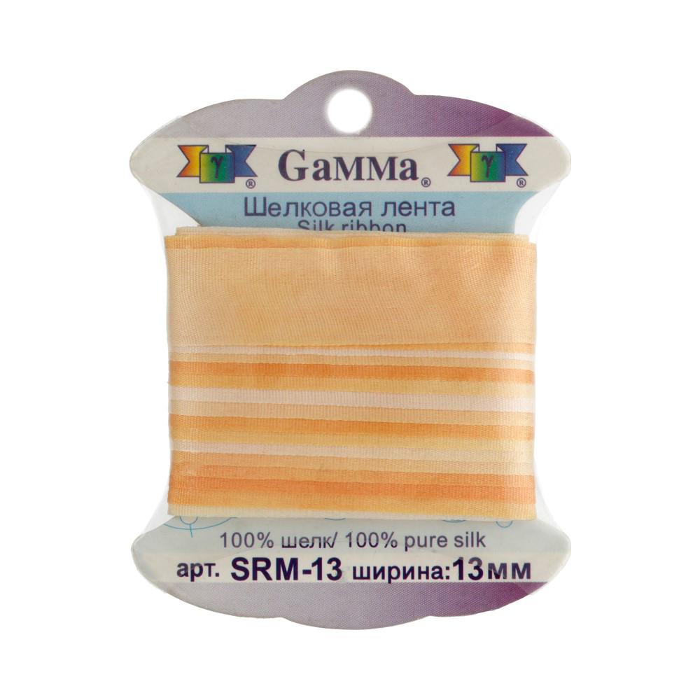 

Тесьма декоративная "Gamma", шелковая, цвет: M036, арт. SRM-13, Оранжевый