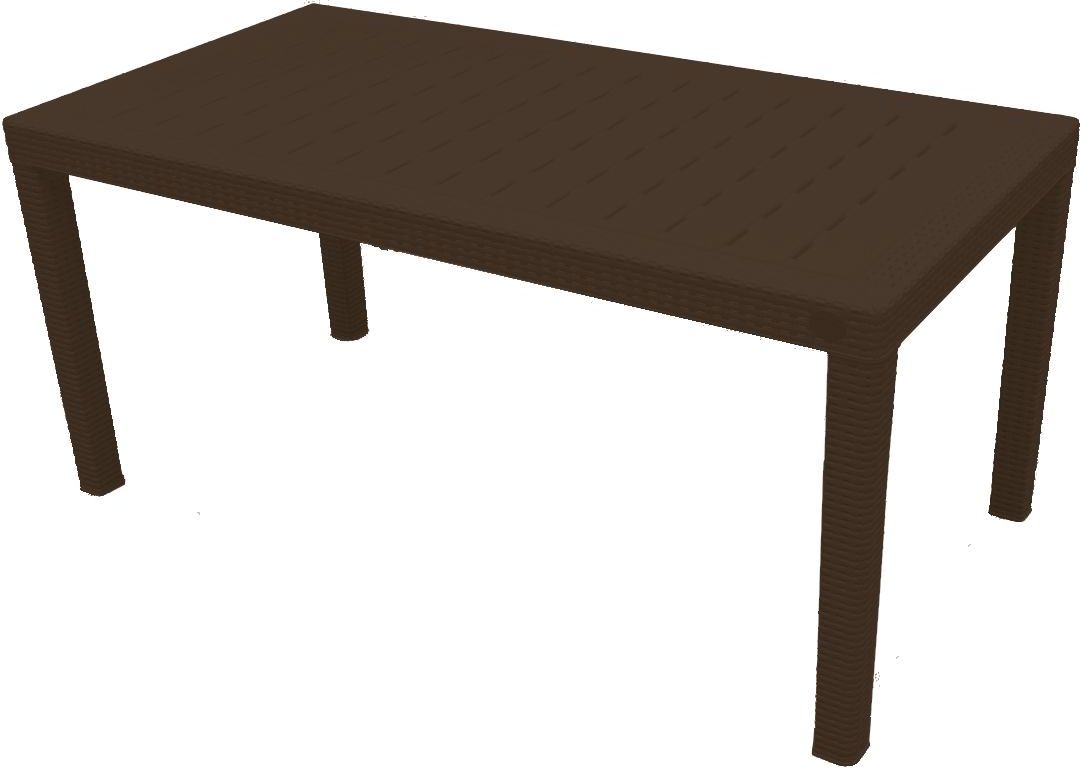 фото Стол для дачи ingreen rattan ing6184гшк brown 153,2x78,9x70,1 см