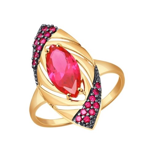 

Кольцо из желтого золота с корундом р. 18.5 SOKOLOV 714311, 714311