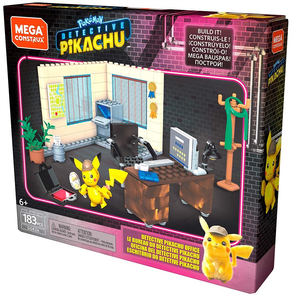 фото Конструктор mega construx detective pikachu's office офис детектива пикачу, 183 детали