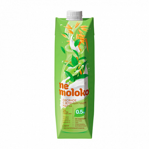 Напиток овсяный с зелёным чаем матча Nemoloko 1000 мл