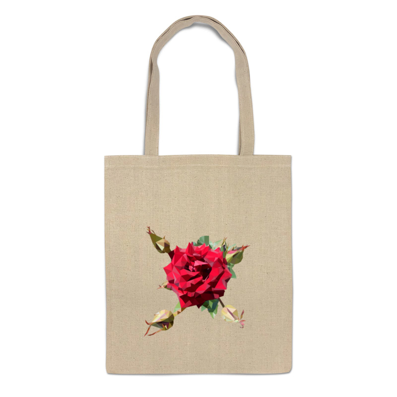 фото Сумка-шоппер printio rose low poly vector