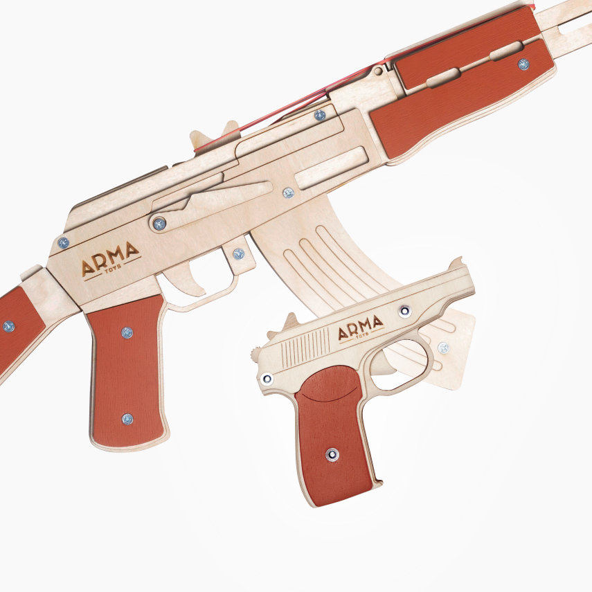 Набор Красная угроза - 1 Arma.toys игрушечный автомат + детский пистолет Макарова ПМ