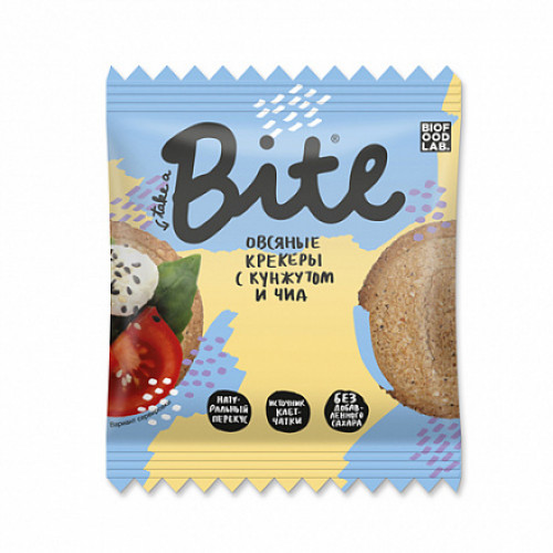

Крекеры овсяные, с кунжутом и чиа Bite 66 г