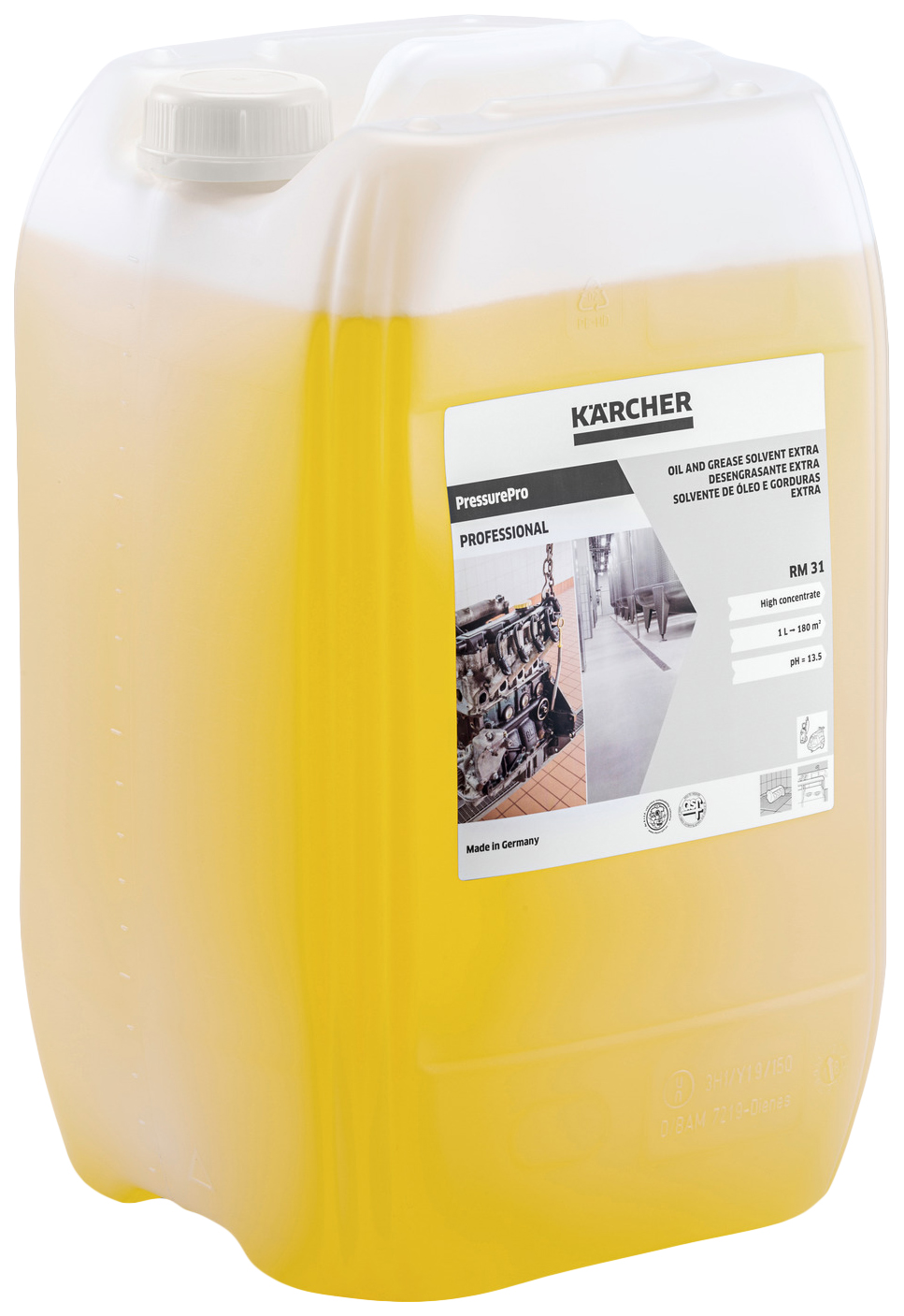 фото Средство для устранения масляно-жировых загрязнений karcher 6.295-069.0 extra rm 31 20 л