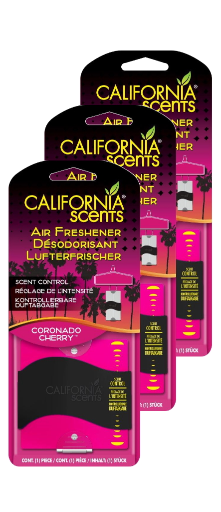 фото Автомобильный ароматизатор подвесной california scents вишня коронадо (набор из 3 штук)