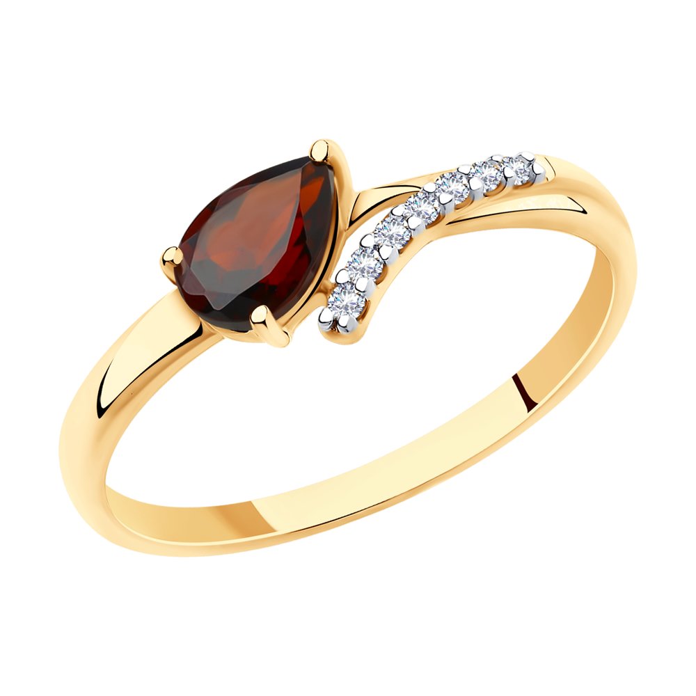 

Кольцо женское SOKOLOV из золота с гранатом и фианитами 715696 р.17, 715696