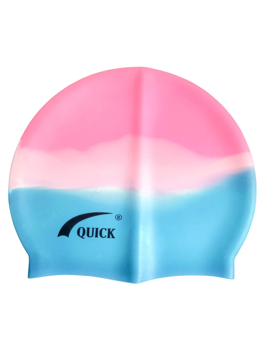 фото Шапочка для плавания quick sc d031 розовая микс