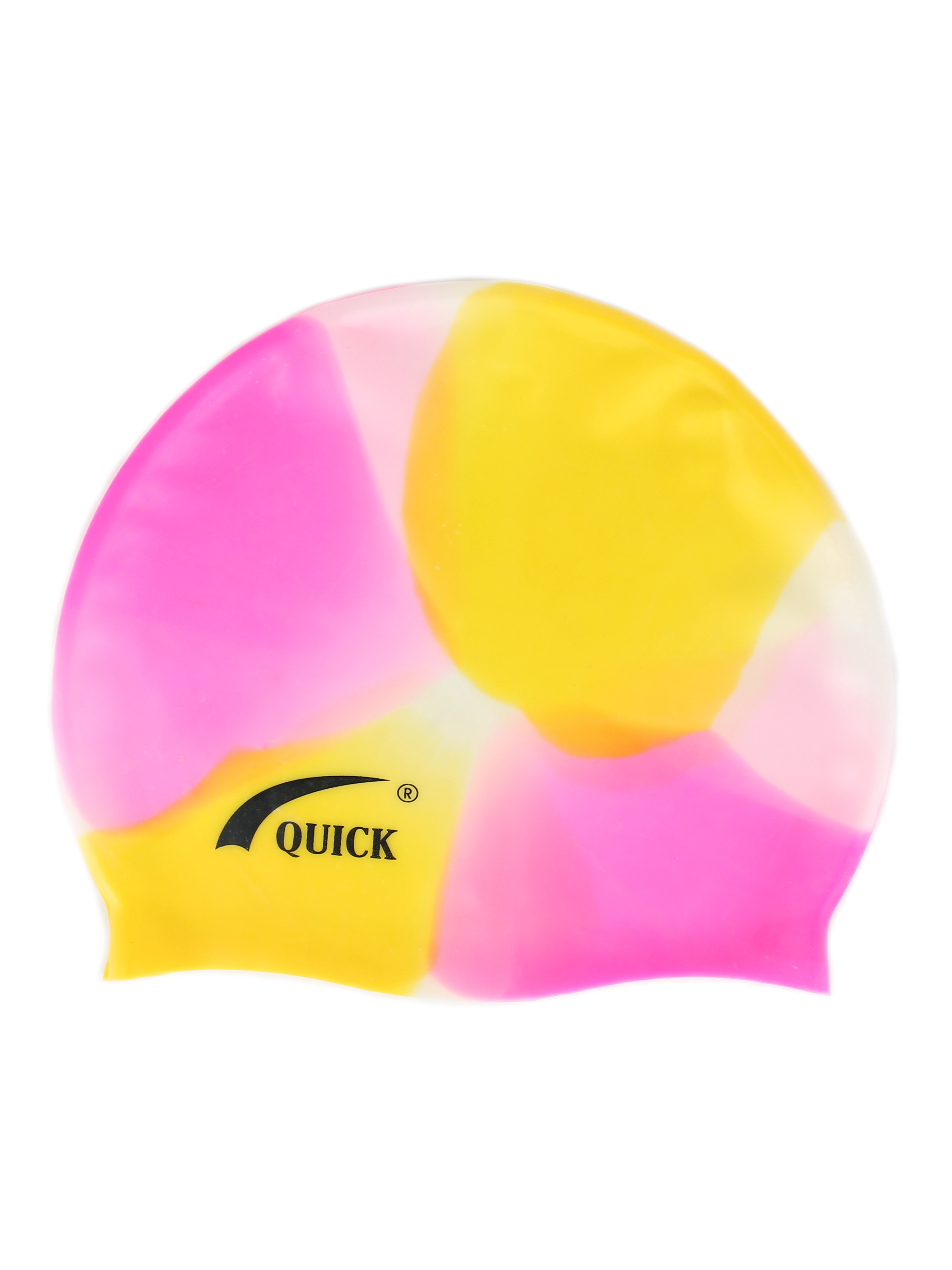 фото Шапочка для плавания quick sc d031 желто-розовая