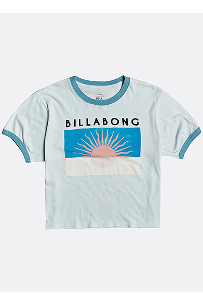 фото Футболка женская billabong square голубая s