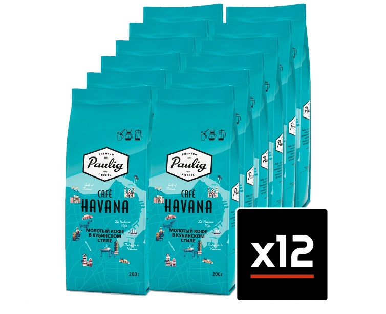 

Молотый кофе Paulig Cafe Havana, 200 гр. x 12 шт., Cafe Havana, 200 гр. x 12 шт.