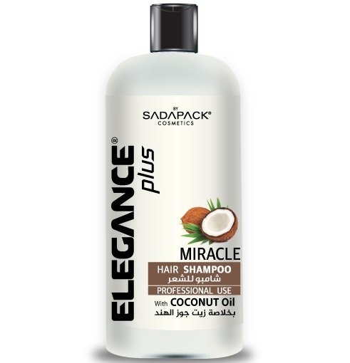 Шампунь для волос Elegance Miracle Hair Shampoo с кокосовым маслом 1000 мл восстанавливающий шампунь с маслом арганы и макадамии rejuvenating shampoo 300 мл mm1 300 мл