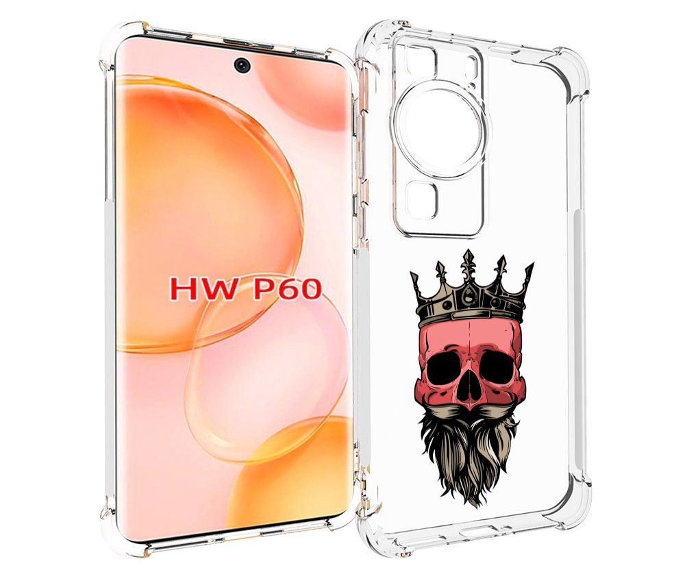 

Чехол MyPads бородатый красный череп мужской для Huawei P60, Tocco