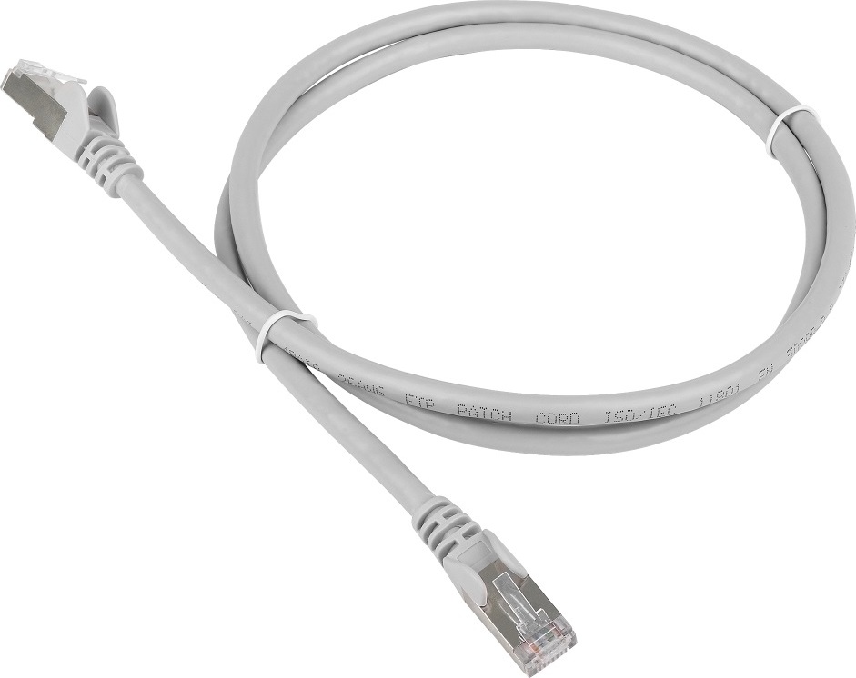 Патч-корд Lanmaster FTP TWT-45-45-7.0/S-GY вилка RJ-45-вилка RJ-45 кат.5е 7м серый ПВХ (уп