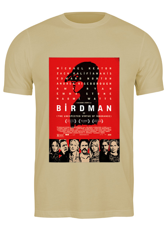 

Футболка мужская Printio Бёрдмэн (birdman) бежевая L, Бежевый, Бёрдмэн (birdman)