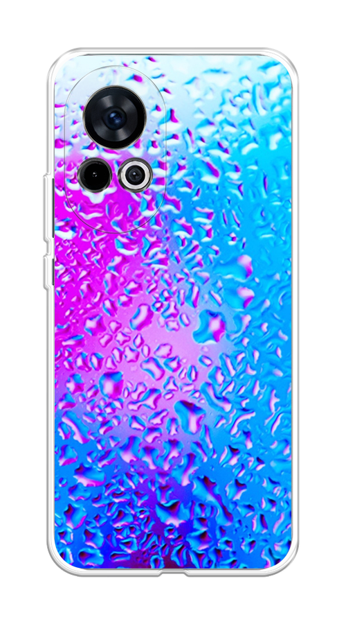 

Чехол на Huawei Nova 12 "Капли на стекле", Бирюзовый;розовый, 6123050-1