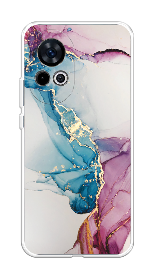 

Чехол на Huawei Nova 12 "Розовые разводы рисунок", Синий;розовый, 6123050-1