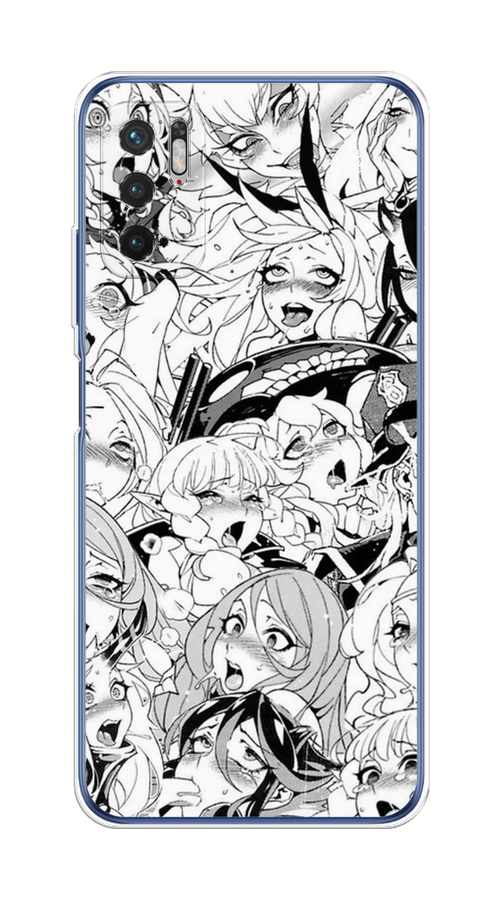 

Чехол на Xiaomi Redmi Note 10T/10 5G "Ахегао манга тян", Черный;белый;серый, 310750-1