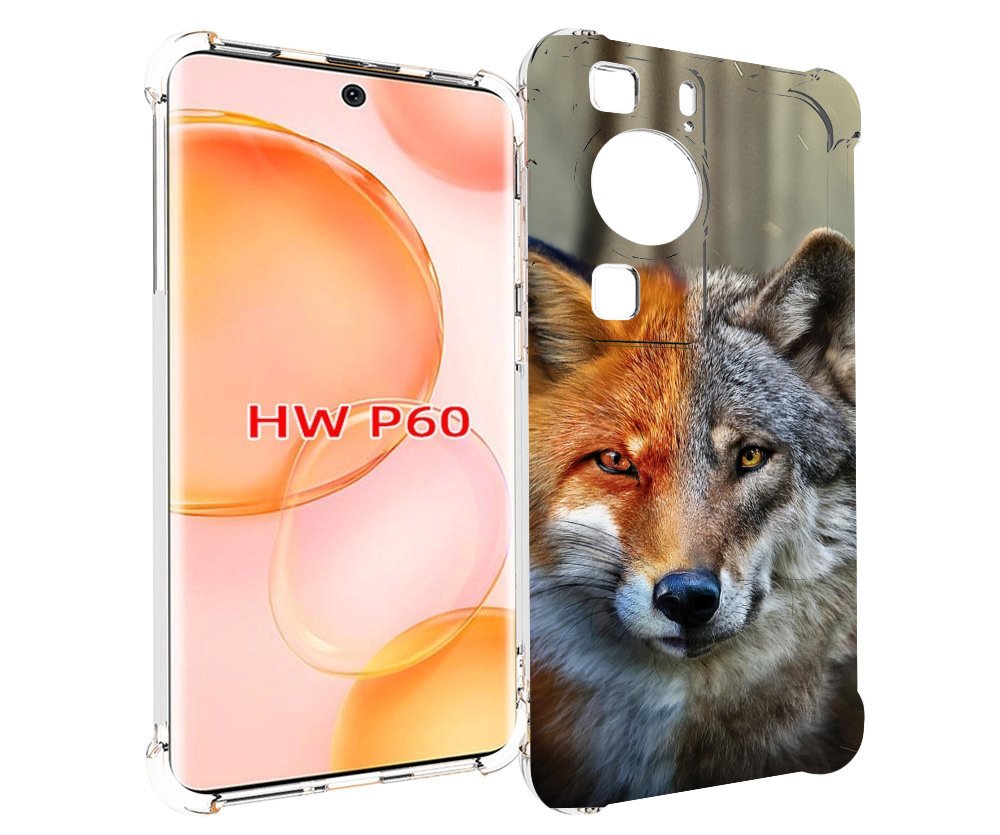 

Чехол MyPads волк-лиса для Huawei P60, Tocco