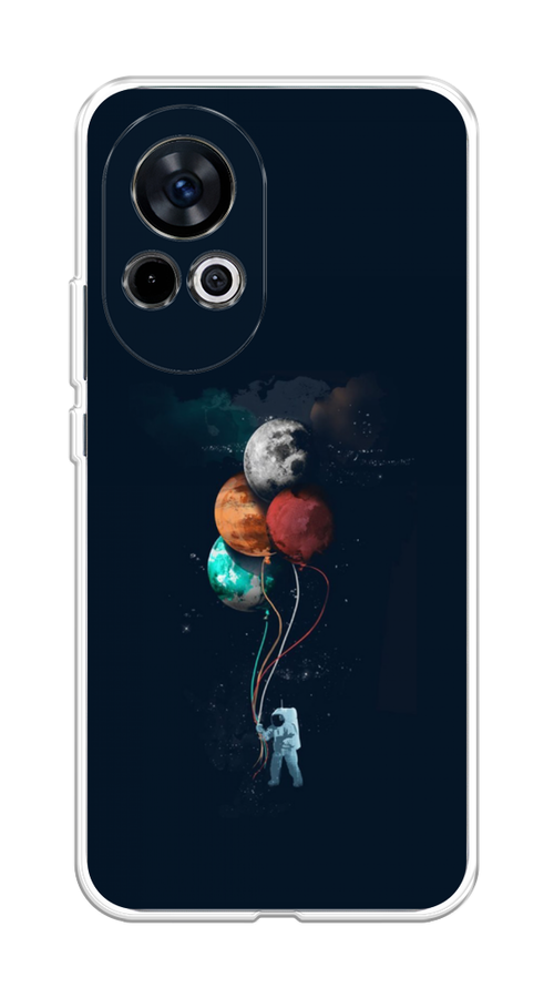 

Чехол на Huawei Nova 12 "Космонавт с шариками", Разноцветный, 6123050-1