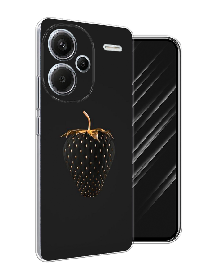 

Чехол Awog на Redmi Note 13 Pro+ "Черно-золотая клубника", Черный;золотистый, 320250-1