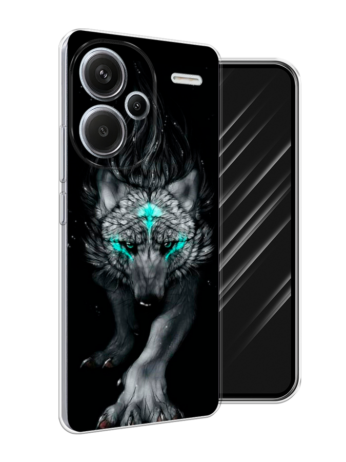 

Чехол Awog на Redmi Note 13 Pro+ "Волшебный волк", Черный;серый, 320250-1