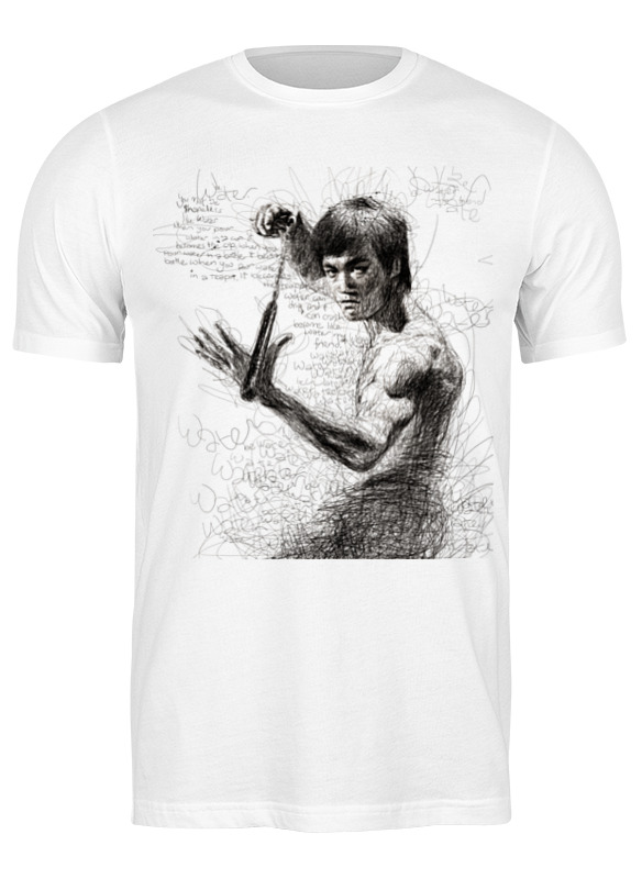 

Футболка мужская Printio Bruce lee белая S, Белый, Bruce lee